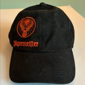 Jagermeister Black Cap with Orange Embroidery